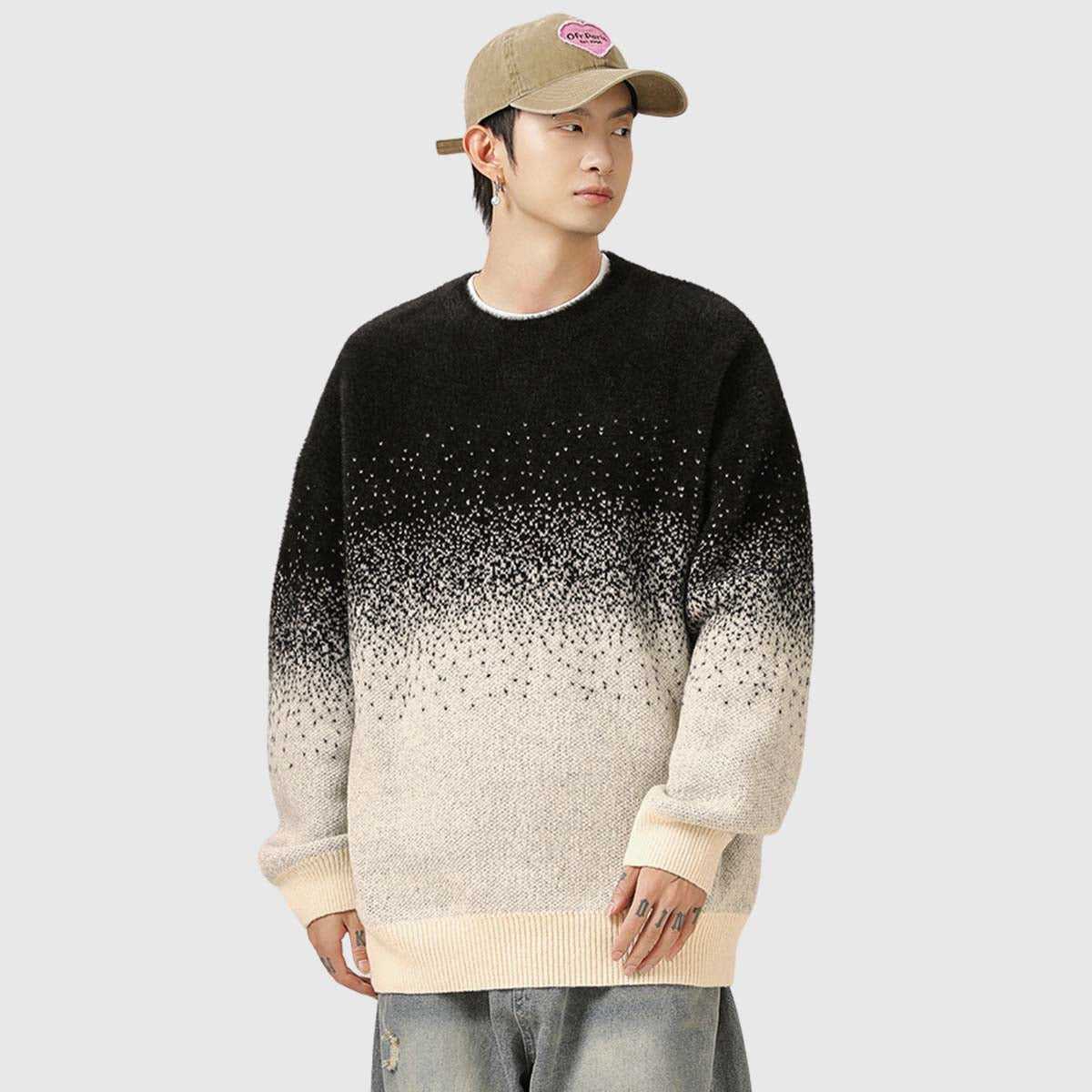 Ombre Gradient Knit Sweater