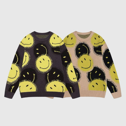 Smile Face Printed Pullover