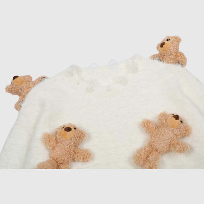 Detachable Bear Knit Sweater