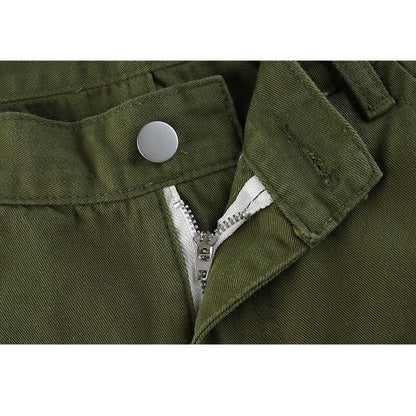 Pocket Patch Painted Design Cargo Pants