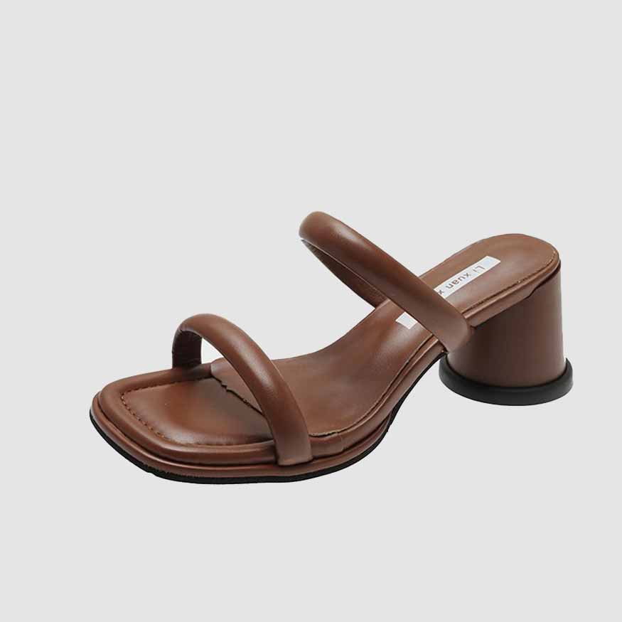 Chunky Heel French Style Retro Sandals