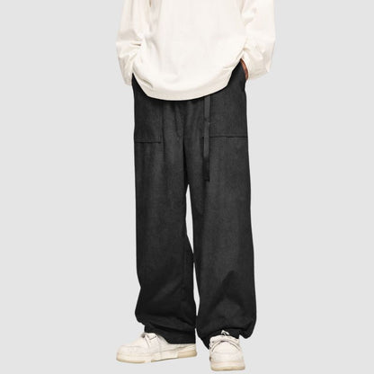 Adjustable Headlamp Corduroy Wide Leg Pants