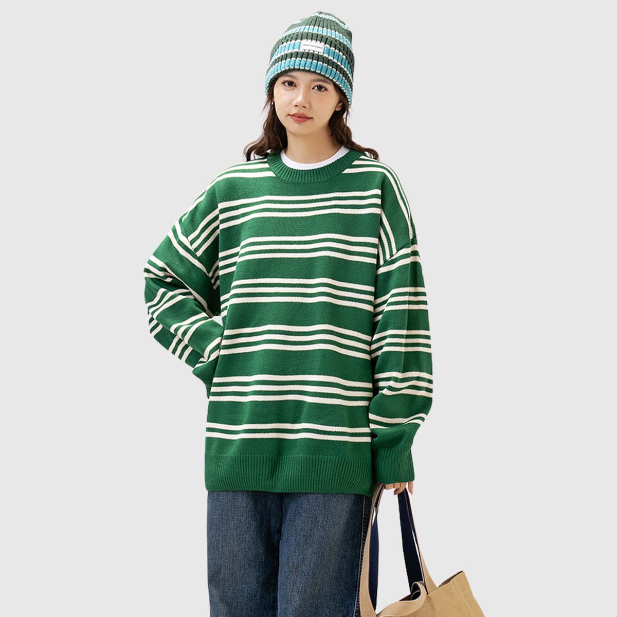 Bold Stripe Knit Sweater