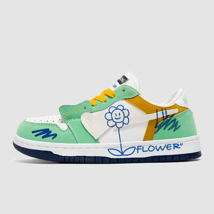 Whimsical Patchwork Sneaker