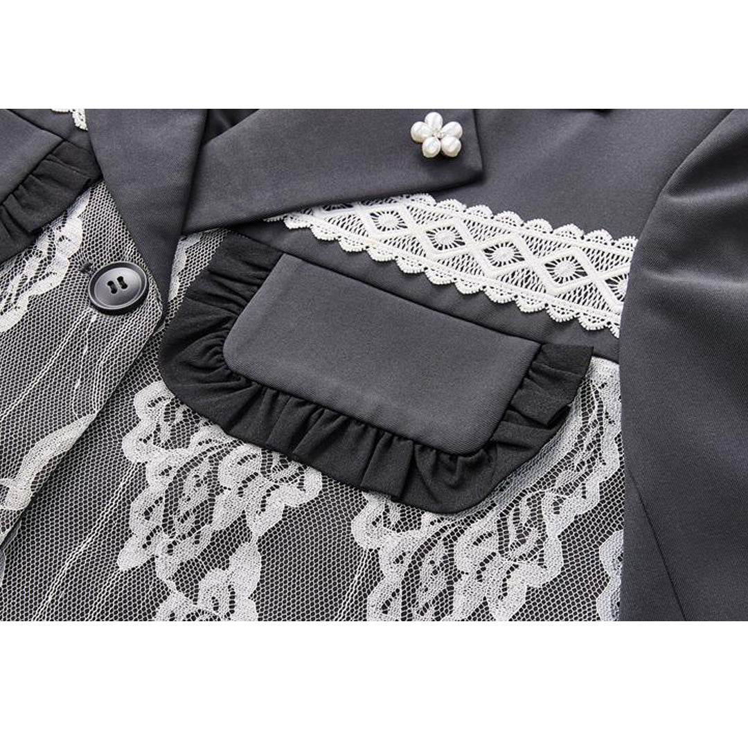 Lace Stitching Blazer