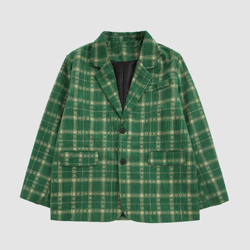 Chic Check Pattern Blazer