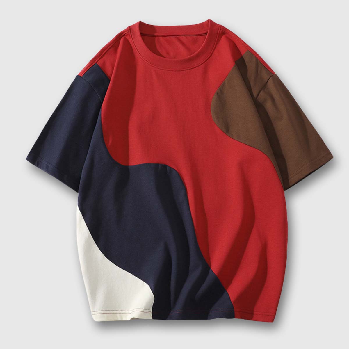 Colorblock Casual Loose T-Shirt